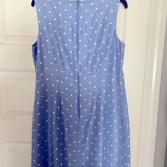 Baby blue with white polka dots dress - Picture 2 of 3